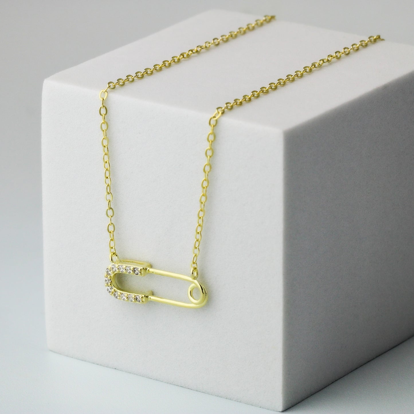Safety Pin Pendant Necklace