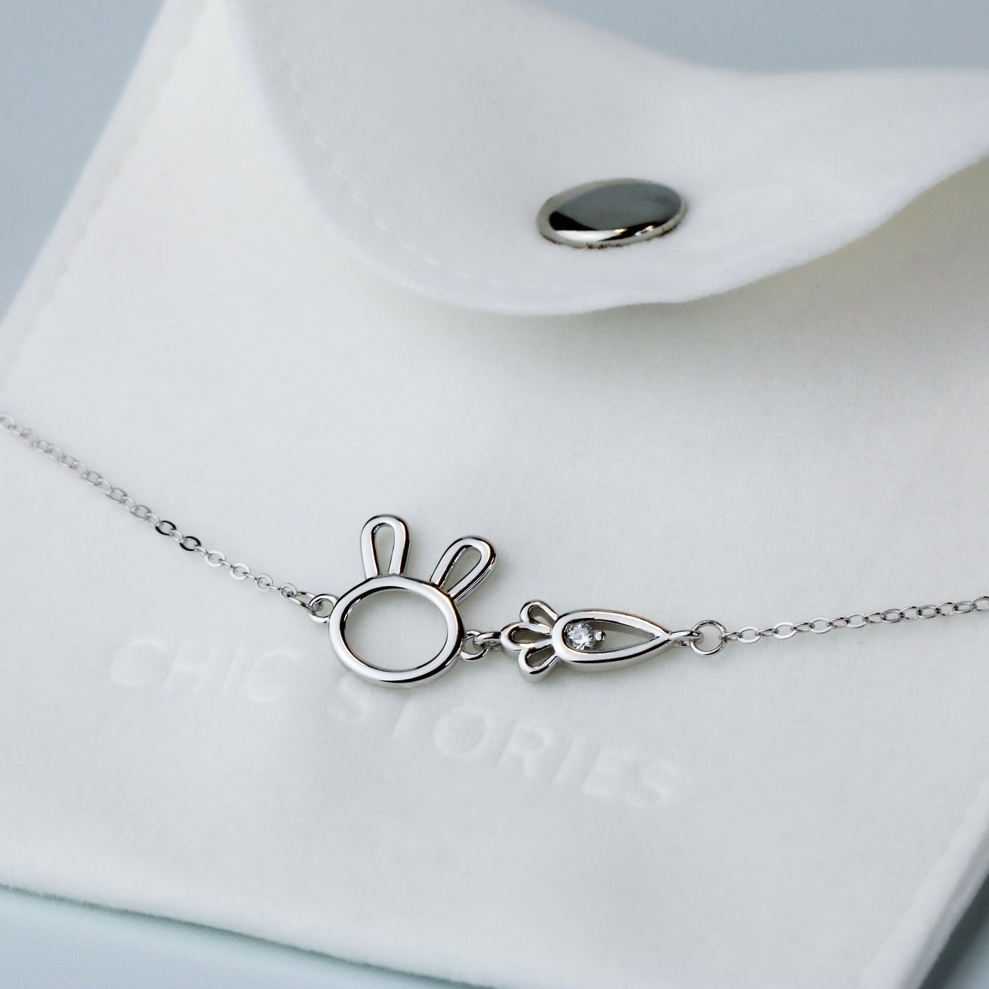 Carrot and Bunny Charm Bracelet