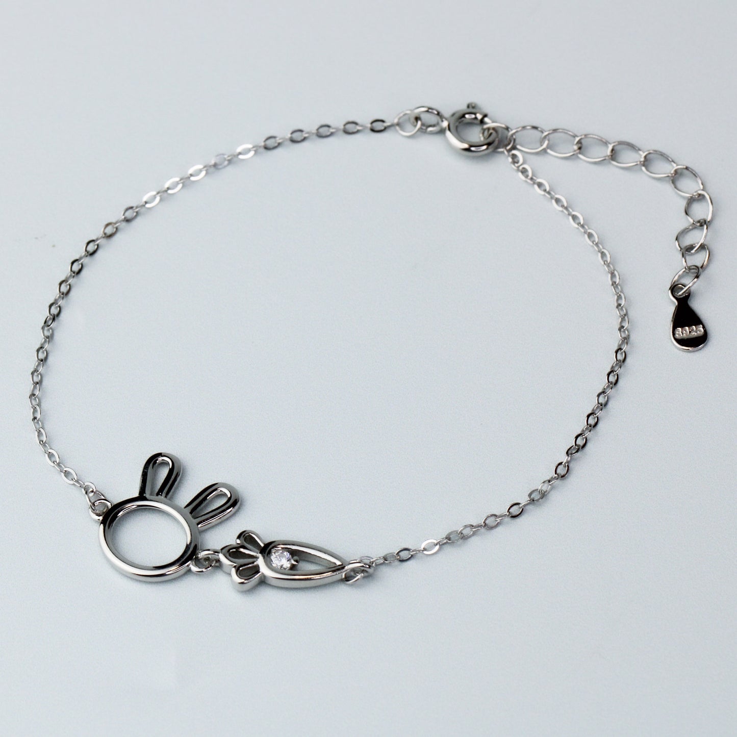 Carrot and Bunny Charm Bracelet