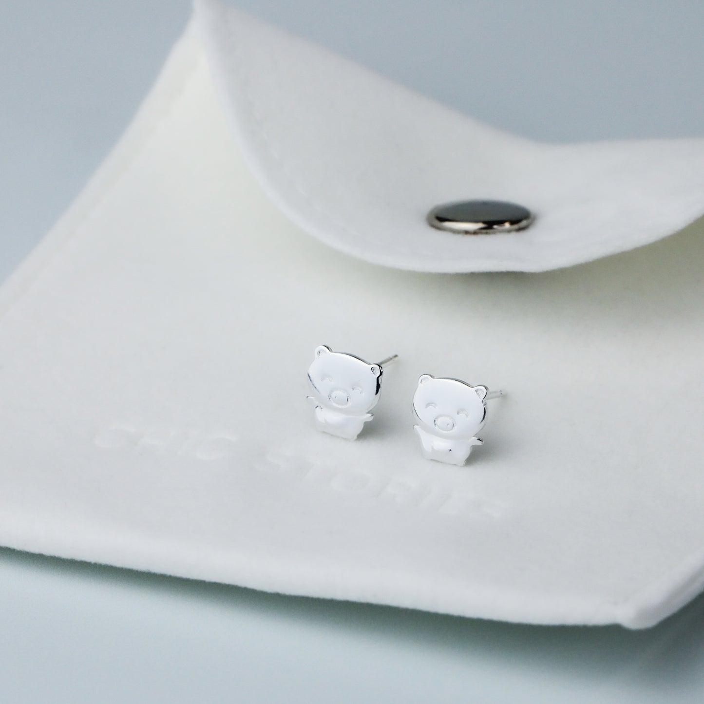 Cute Teddy Bear Stud Earrings