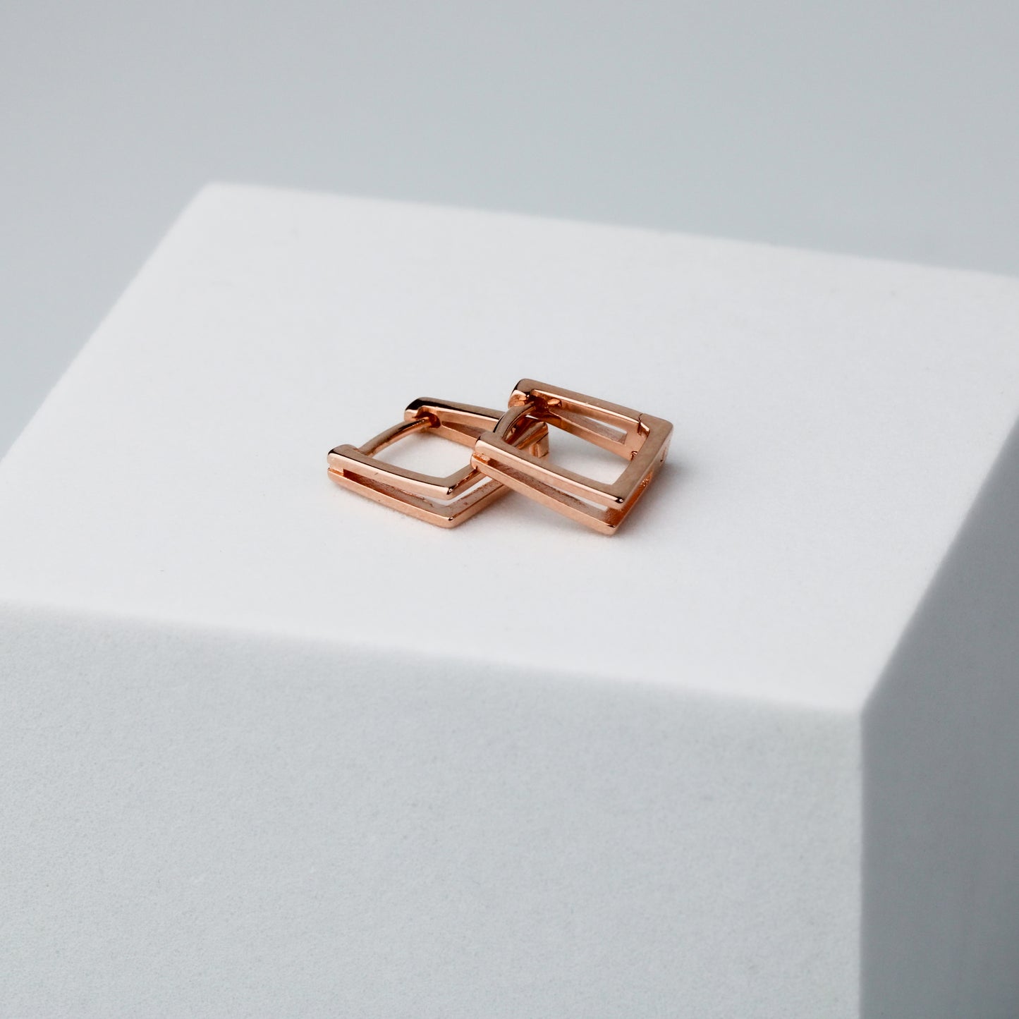 Square Huggie Hoop Earrings