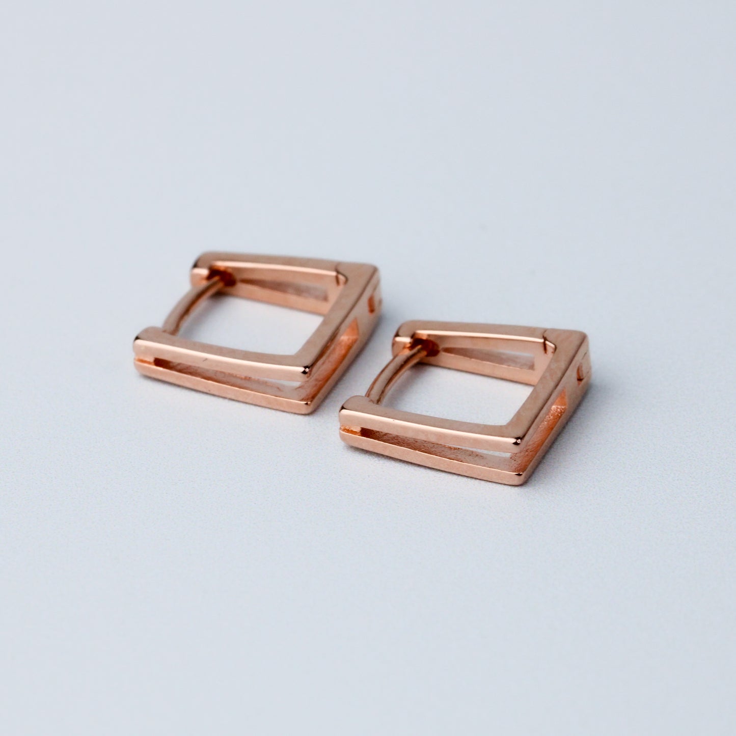 Square Huggie Hoop Earrings