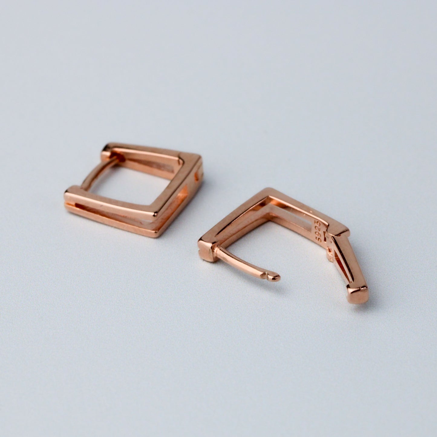Square Huggie Hoop Earrings