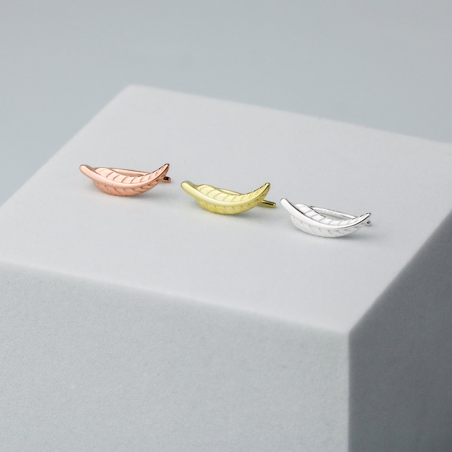 Dainty Feather Hook Back Earrings
