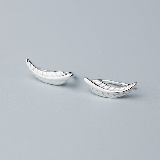 Dainty Feather Hook Back Earrings