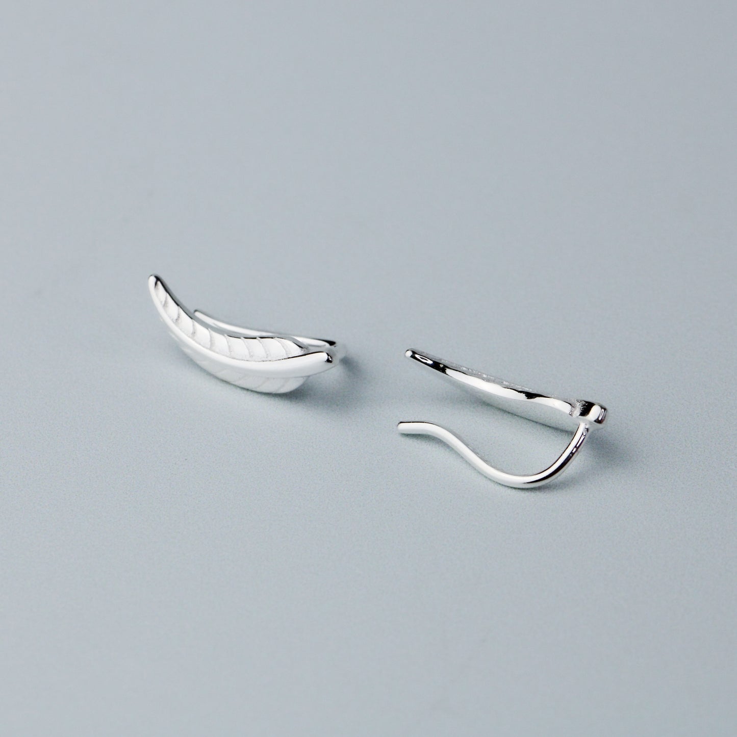 Dainty Feather Hook Back Earrings