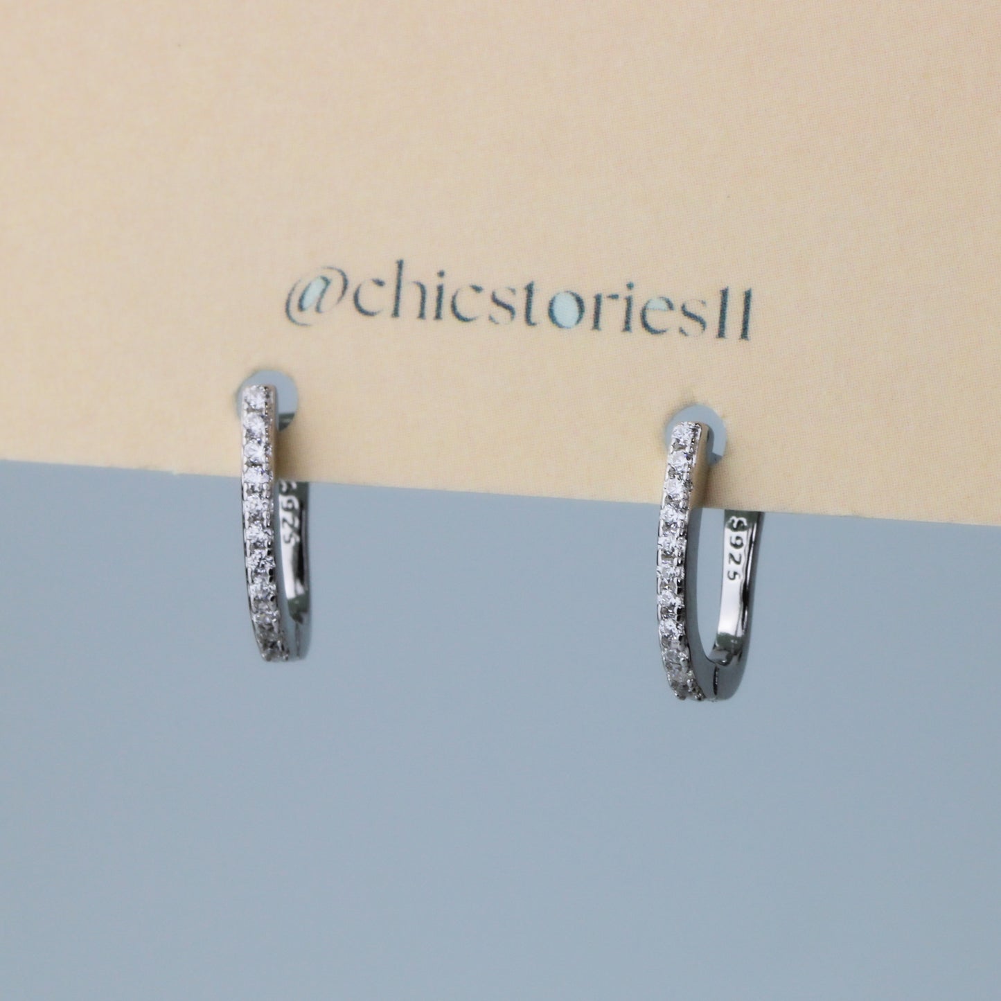 Sparkly Huggie Hoop Earrings