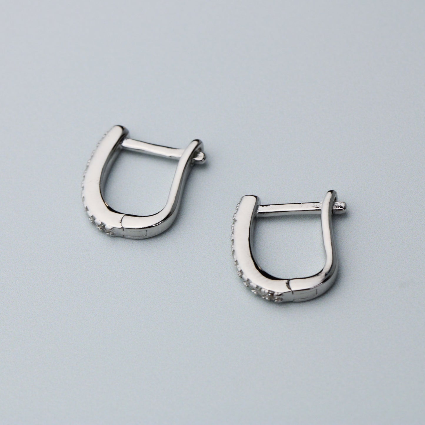 Sparkly Huggie Hoop Earrings