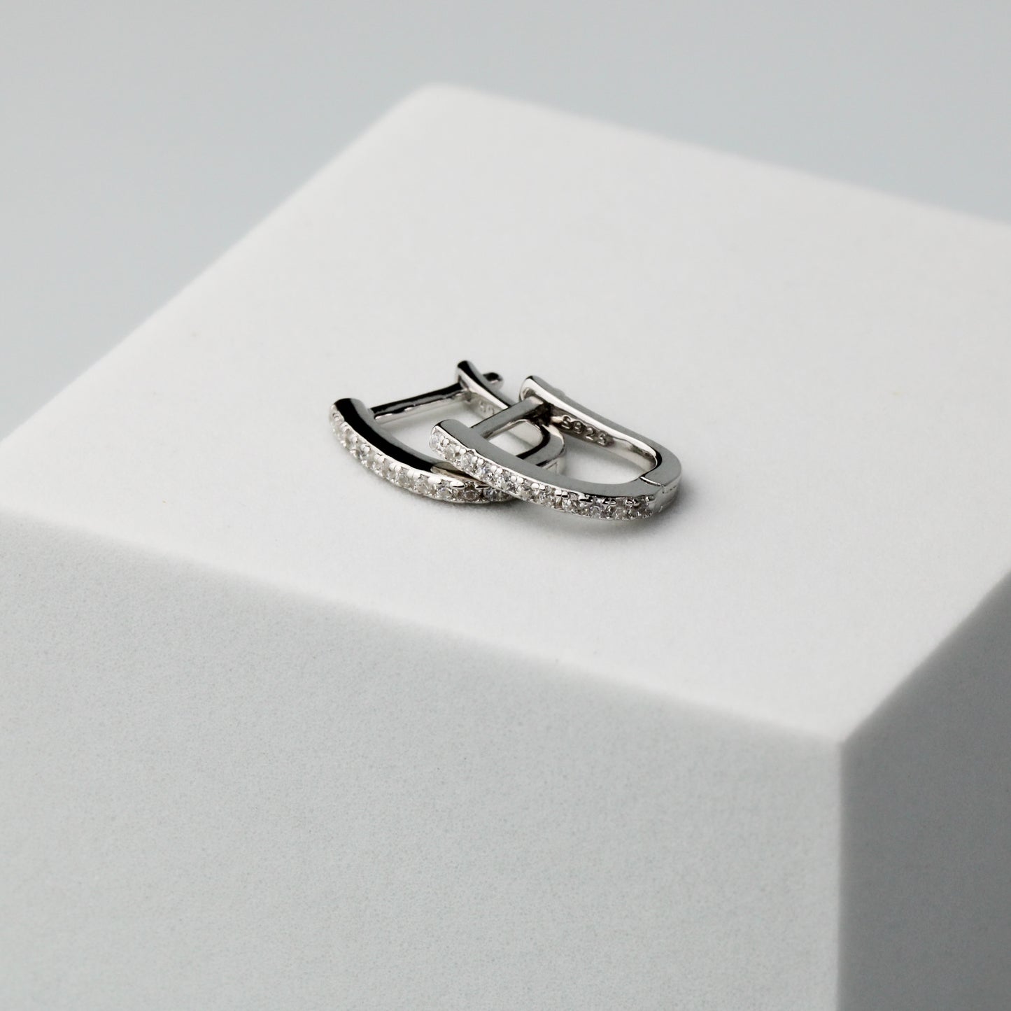 Sparkly Huggie Hoop Earrings