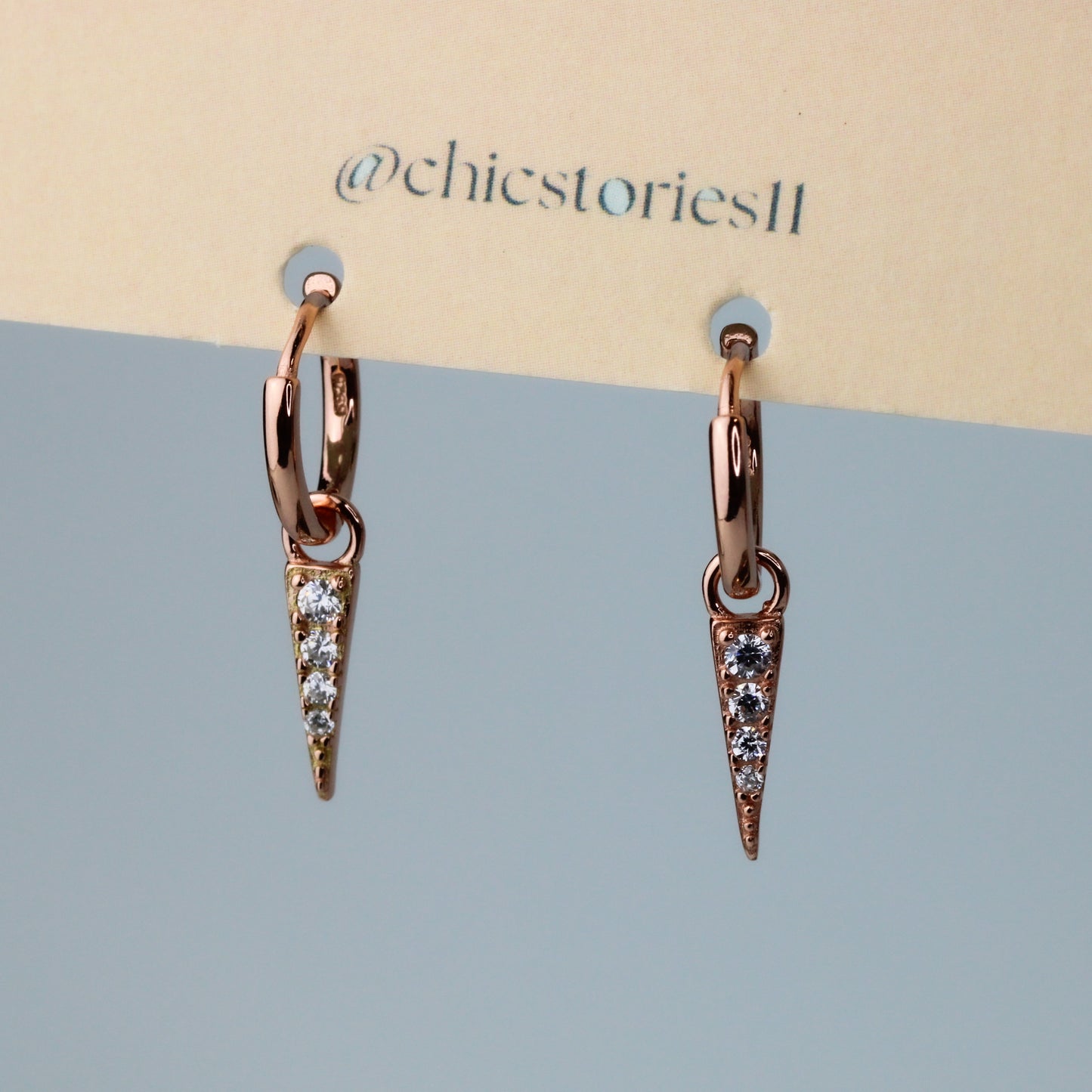 Spike Dangle Huggie Hoop Earrings