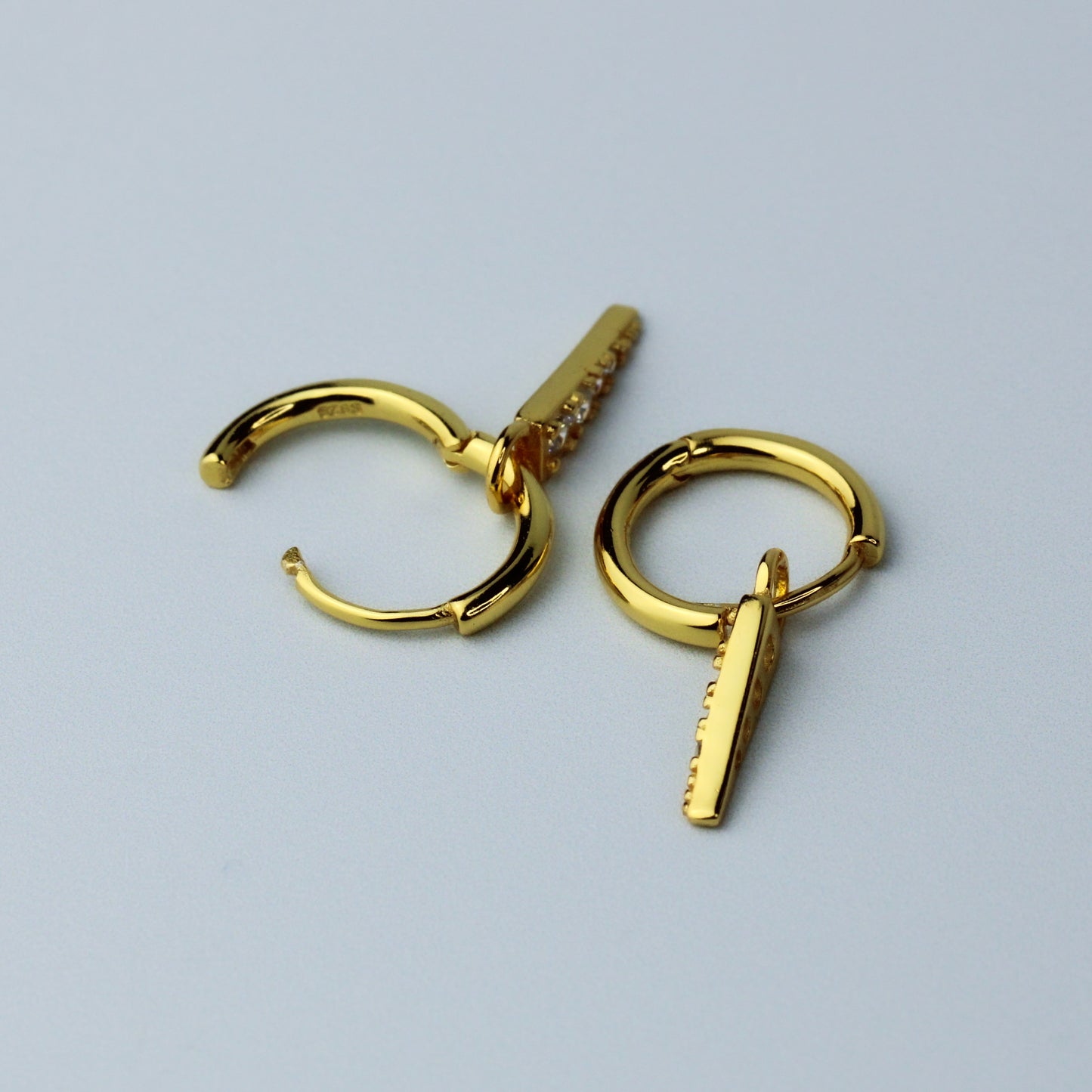 Spike Dangle Huggie Hoop Earrings