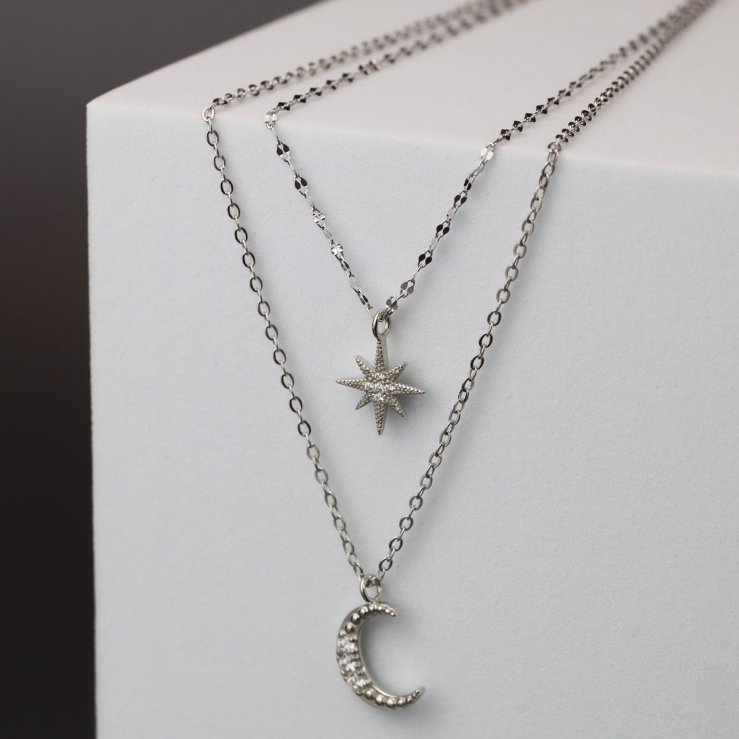 Star and Moon Layered Necklace