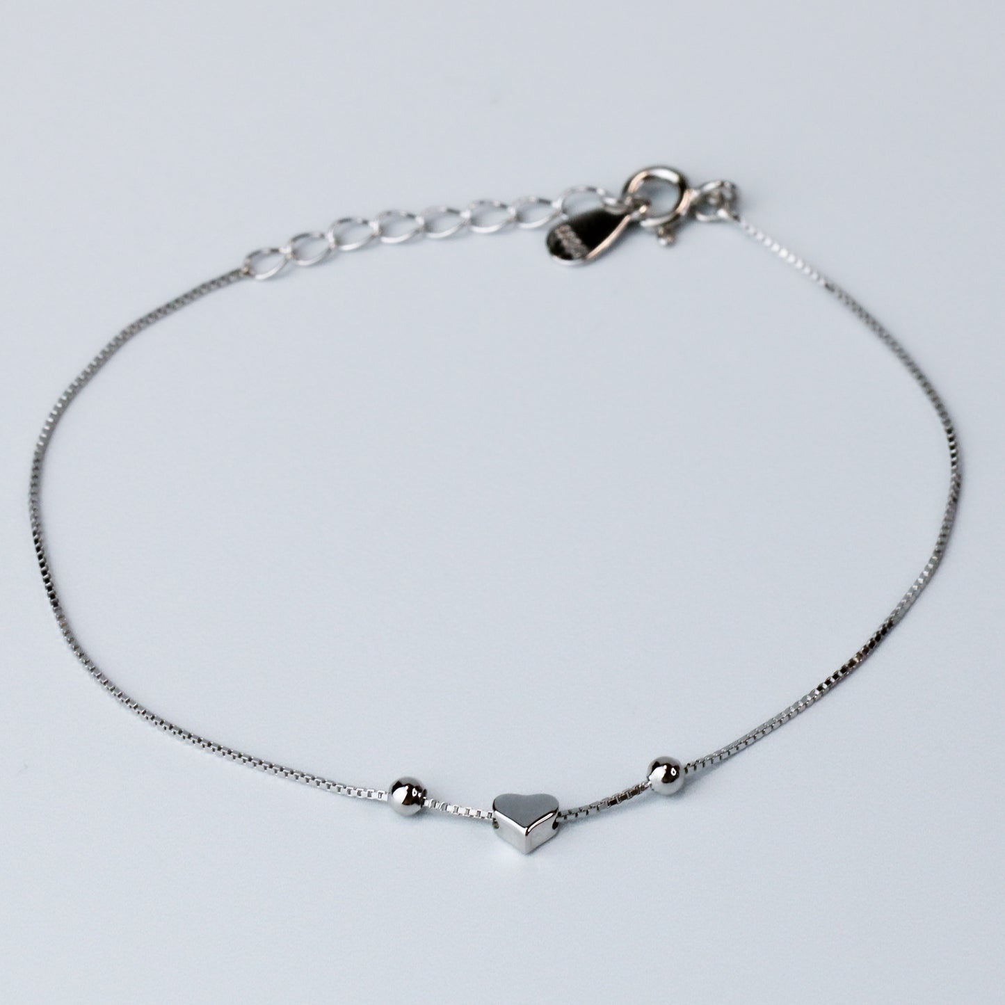 Heart Bead Charm Bracelet