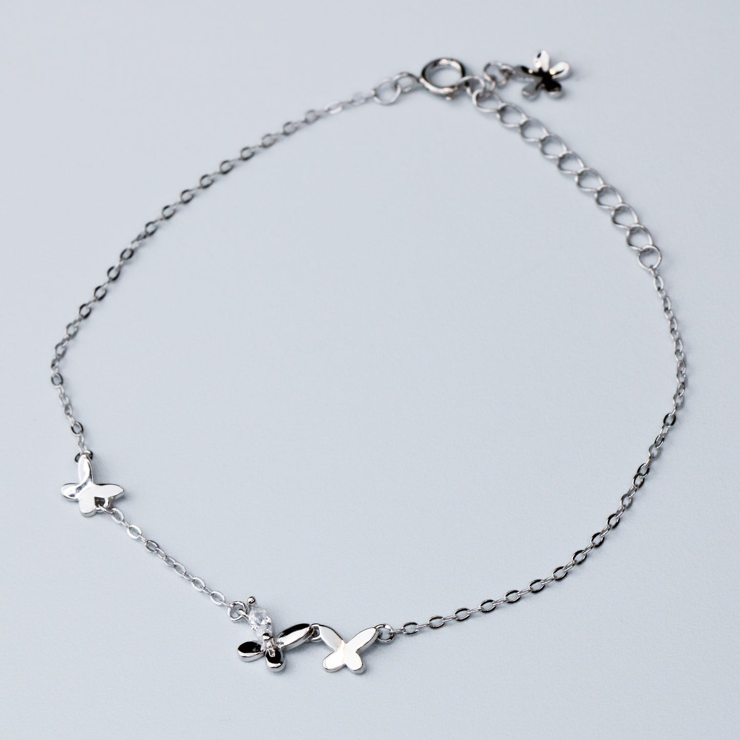 Dainty Butterfly Charm Bracelet