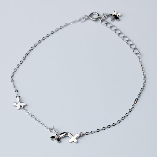 Dainty Butterfly Charm Bracelet