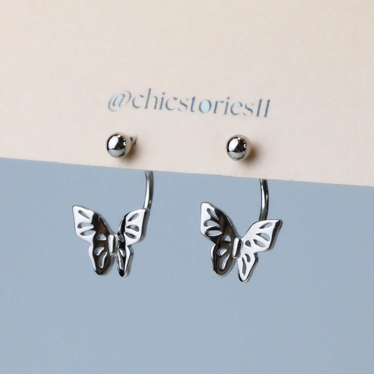 Butterfly Ear Jacket Earrings