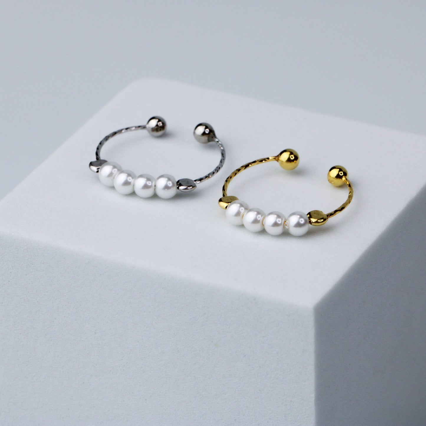 Pearl Beaded Adjustable Ring