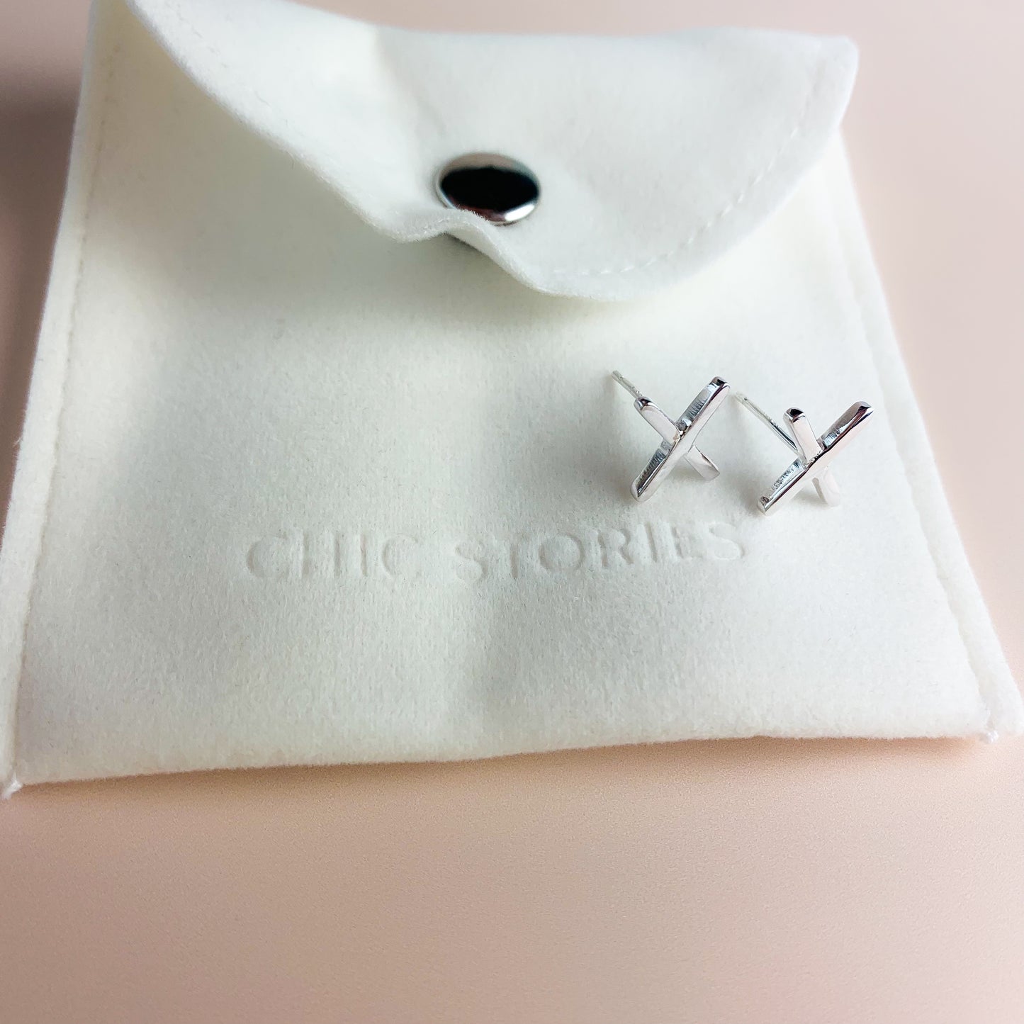 Simple Cross Stud Earrings