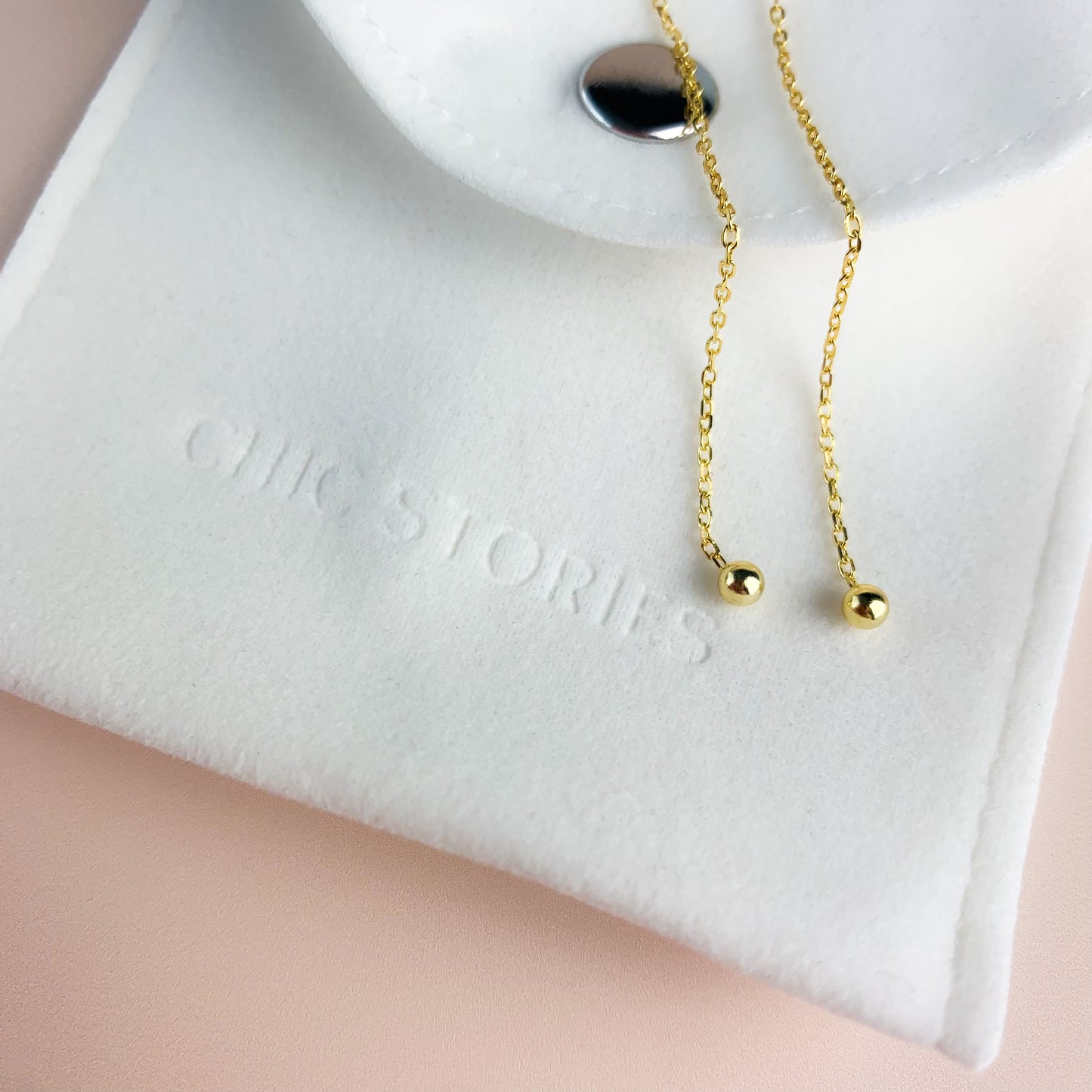 Simple Chain Threader Earrings