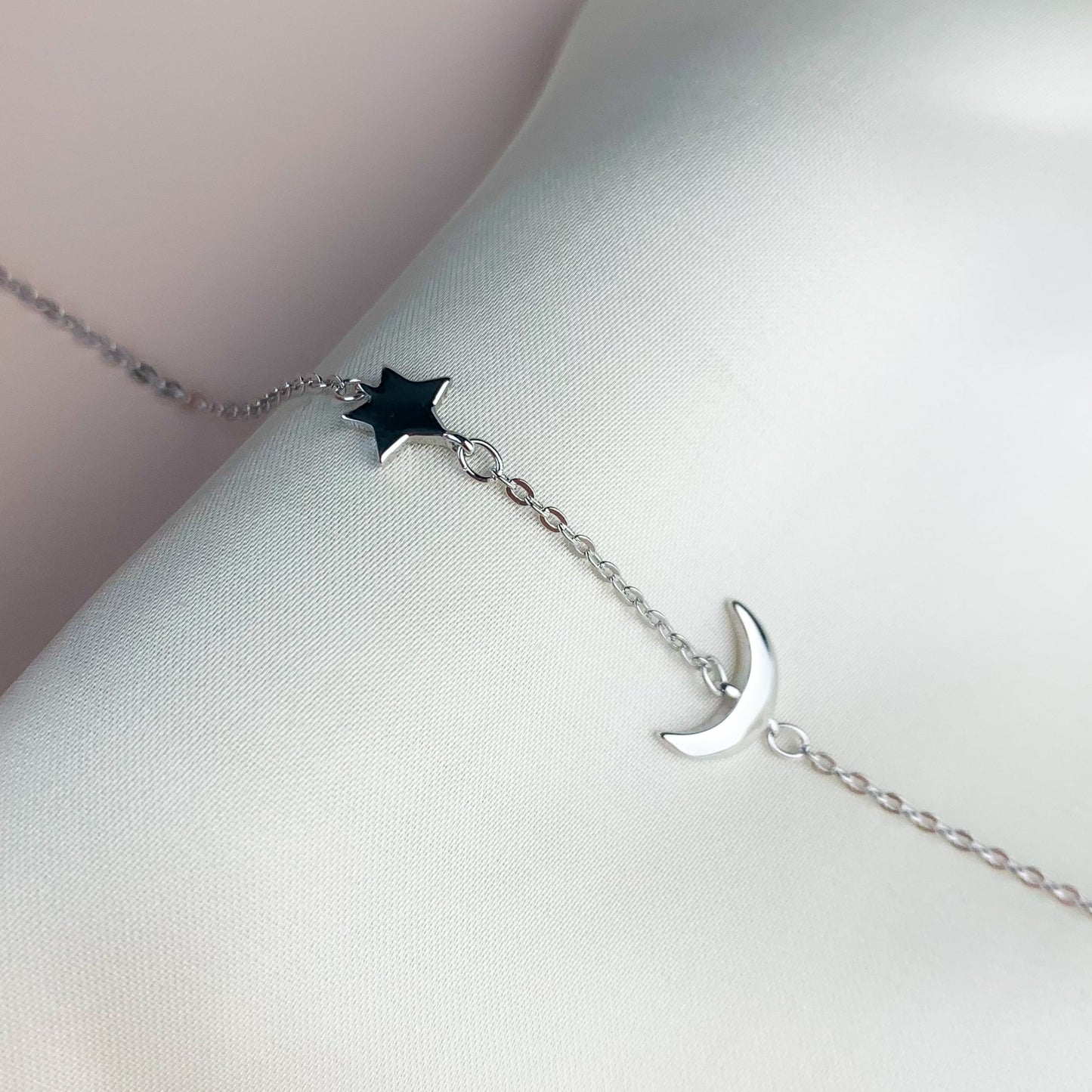 Moon and Star Chain Anklet