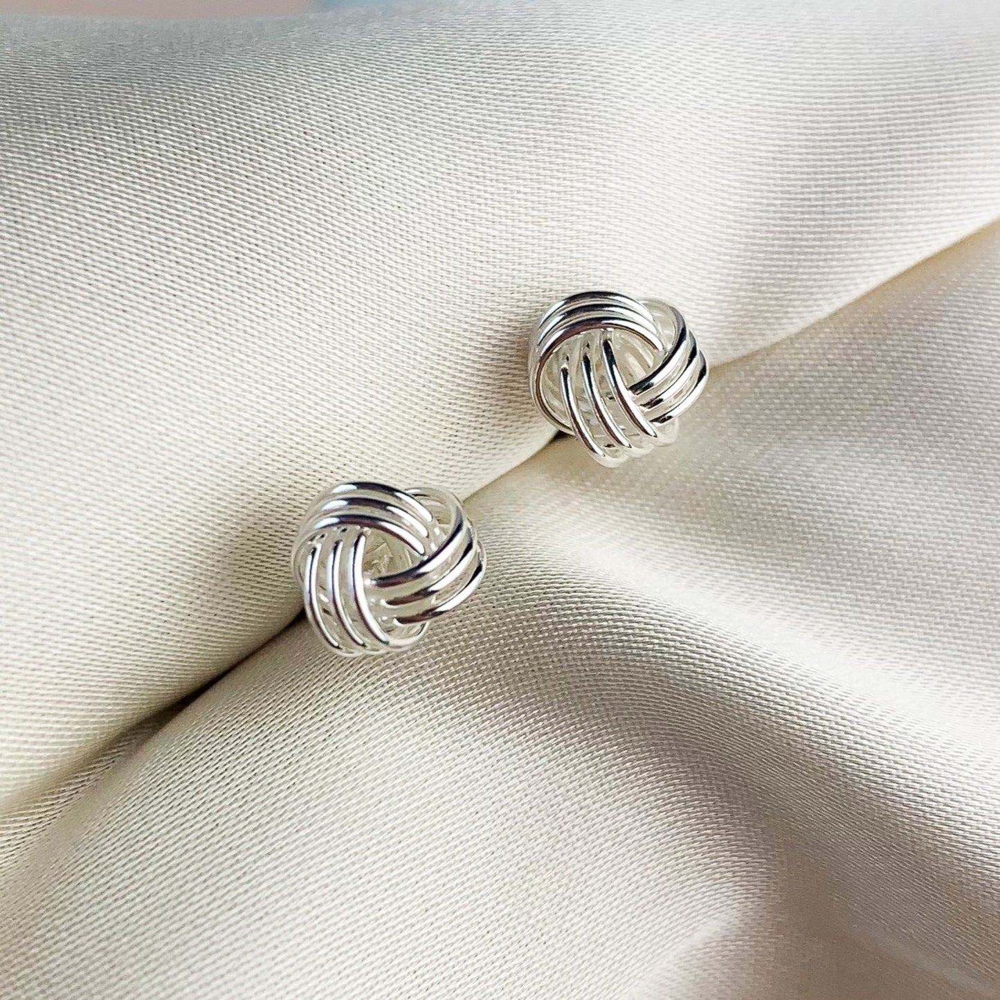 Tiny Knot Stud Earrings