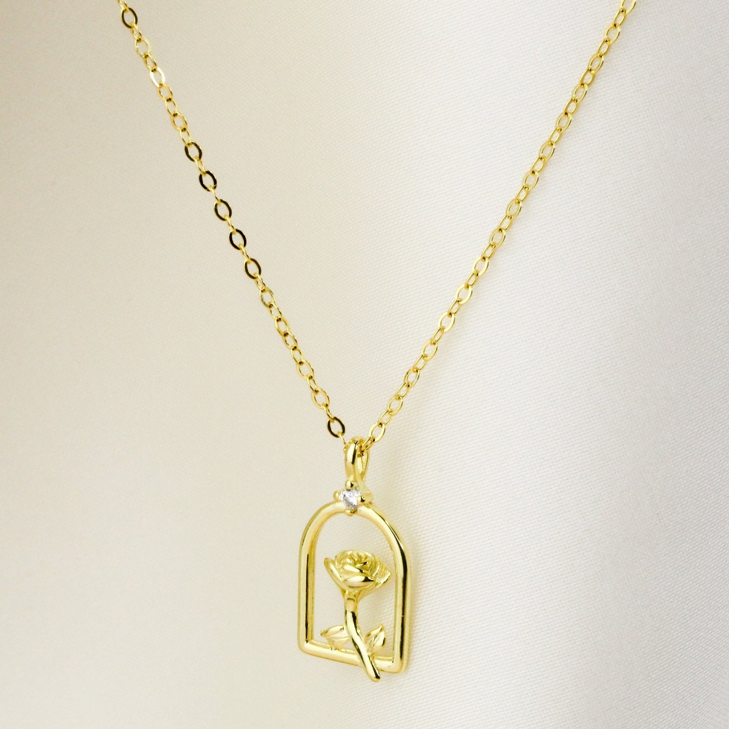 Rose Window Pendant Necklace