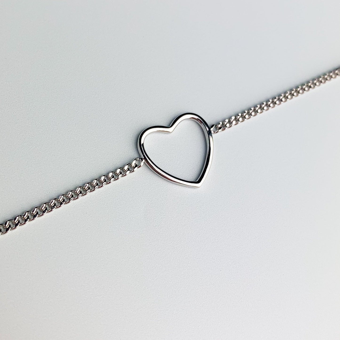 Heart Pendant Chain Bracelet