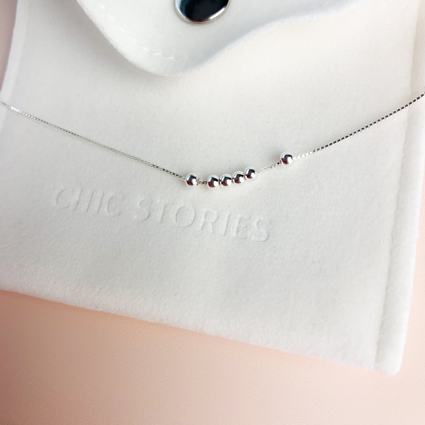 Simple Silver Bead Bracelet