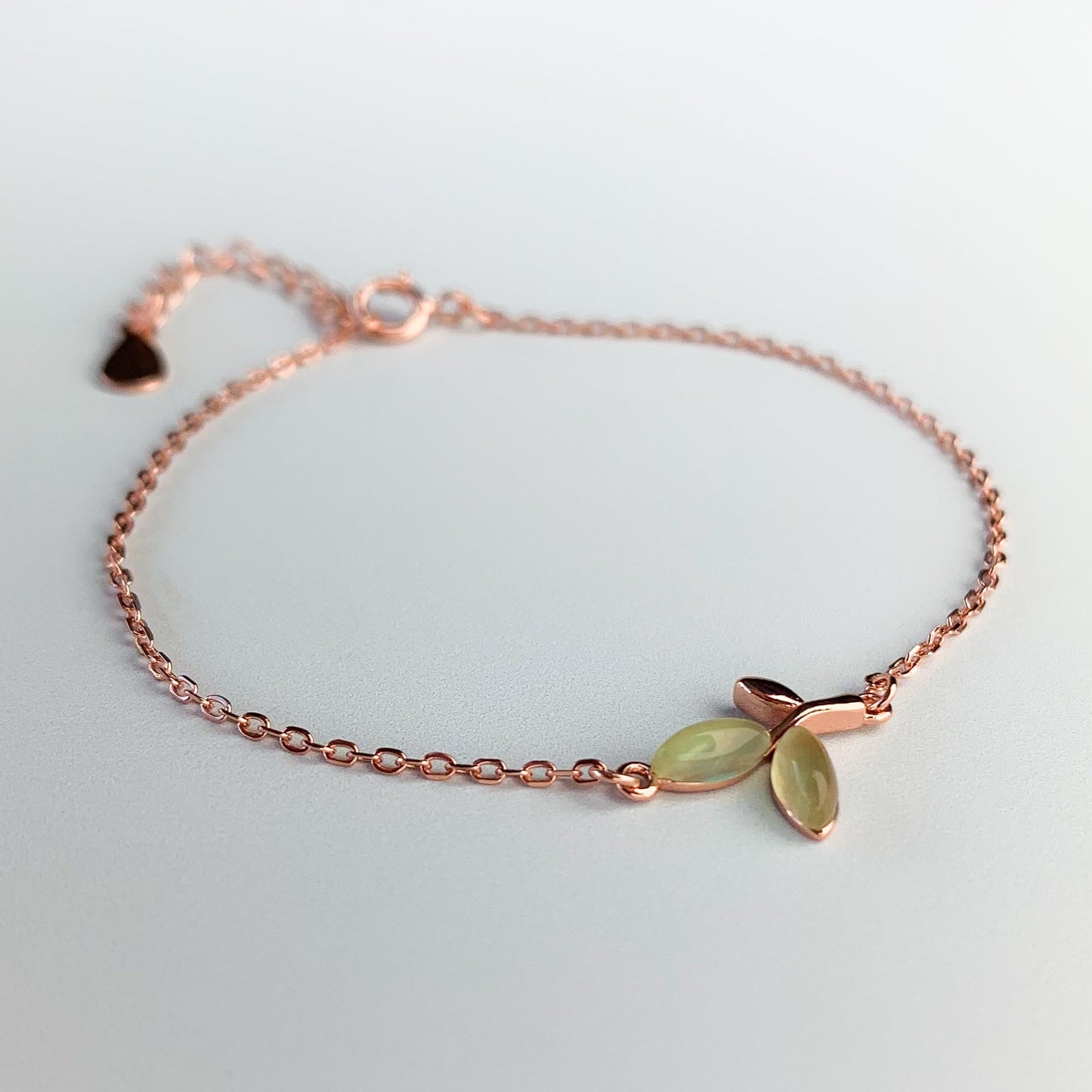 Green Leaf Charm Bracelet