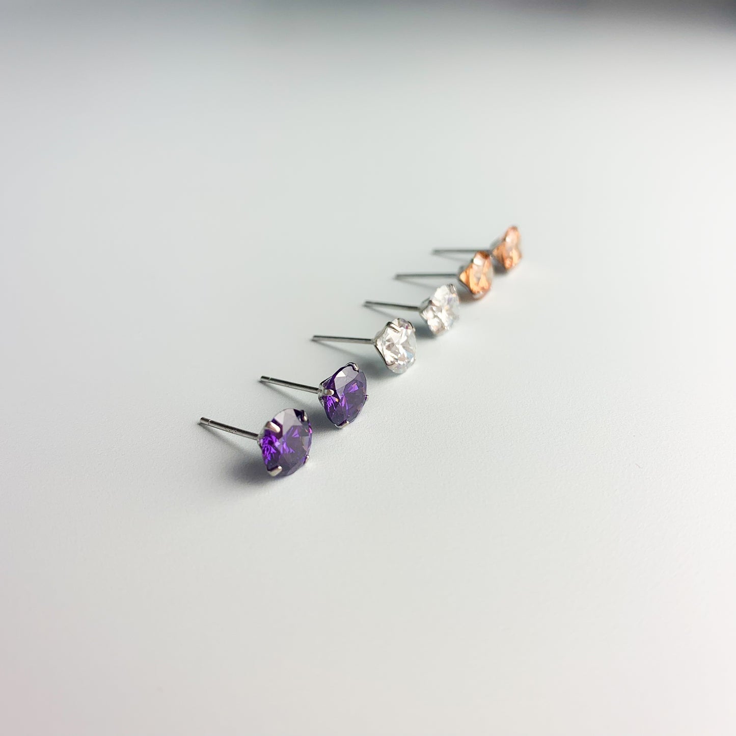 Colourful Crystal Stud Earrings