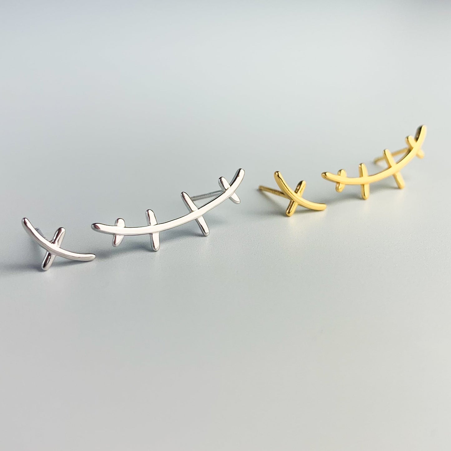 Asymmetrical Stitches Earrings