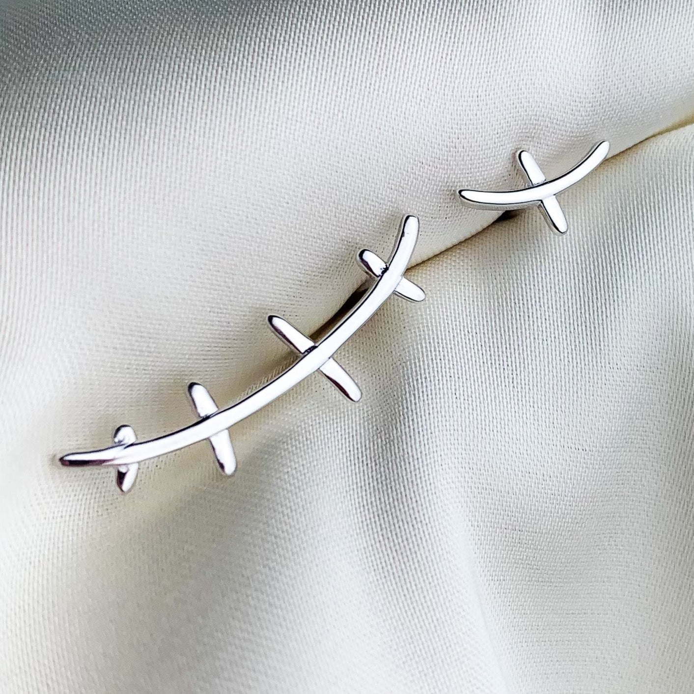 Asymmetrical Stitches Earrings