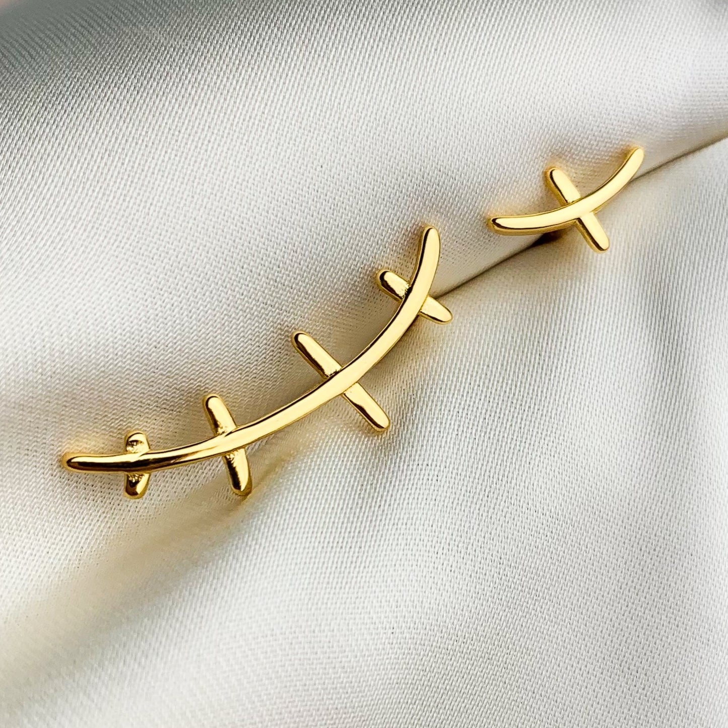 Asymmetrical Stitches Earrings