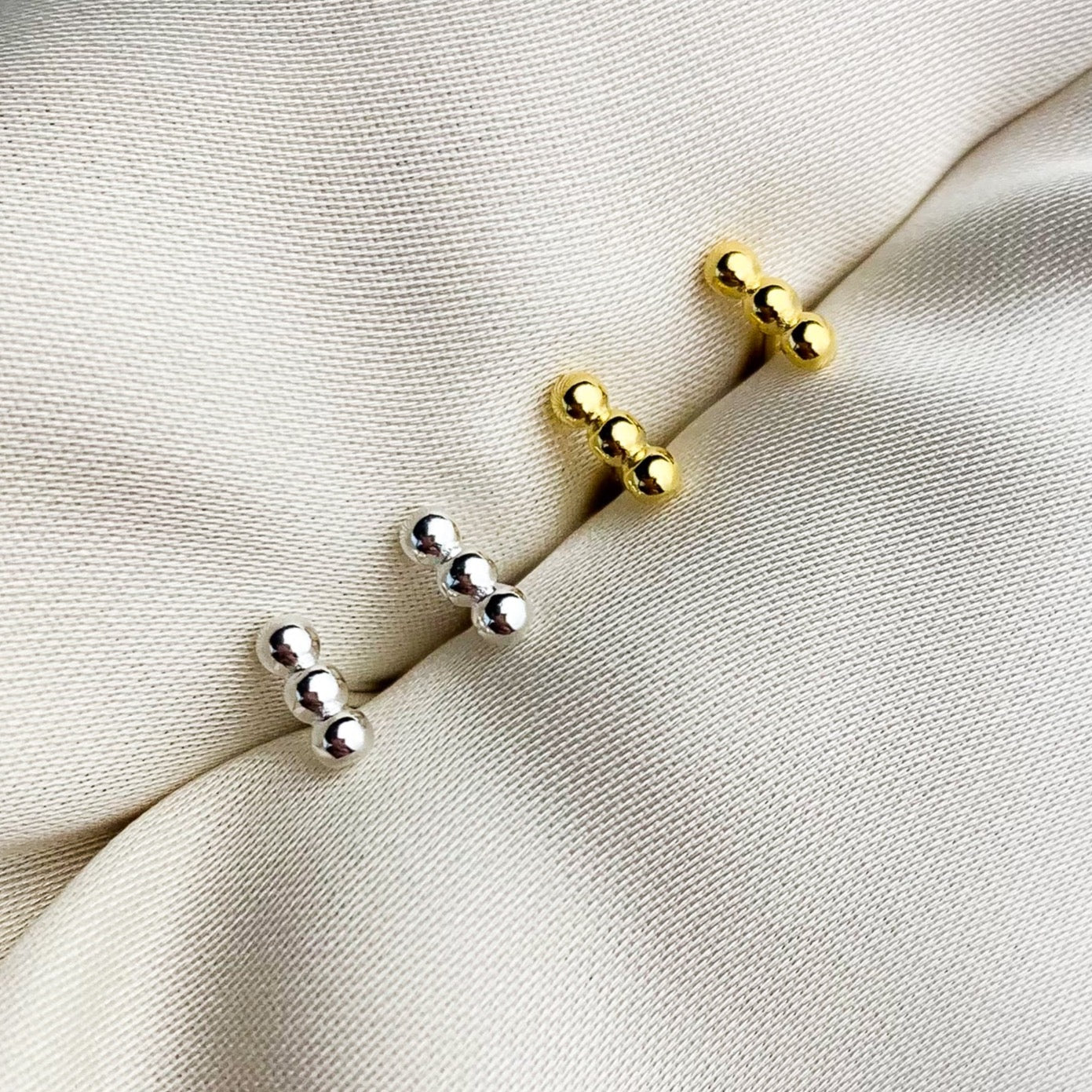 Bubble Bar Stud Earrings