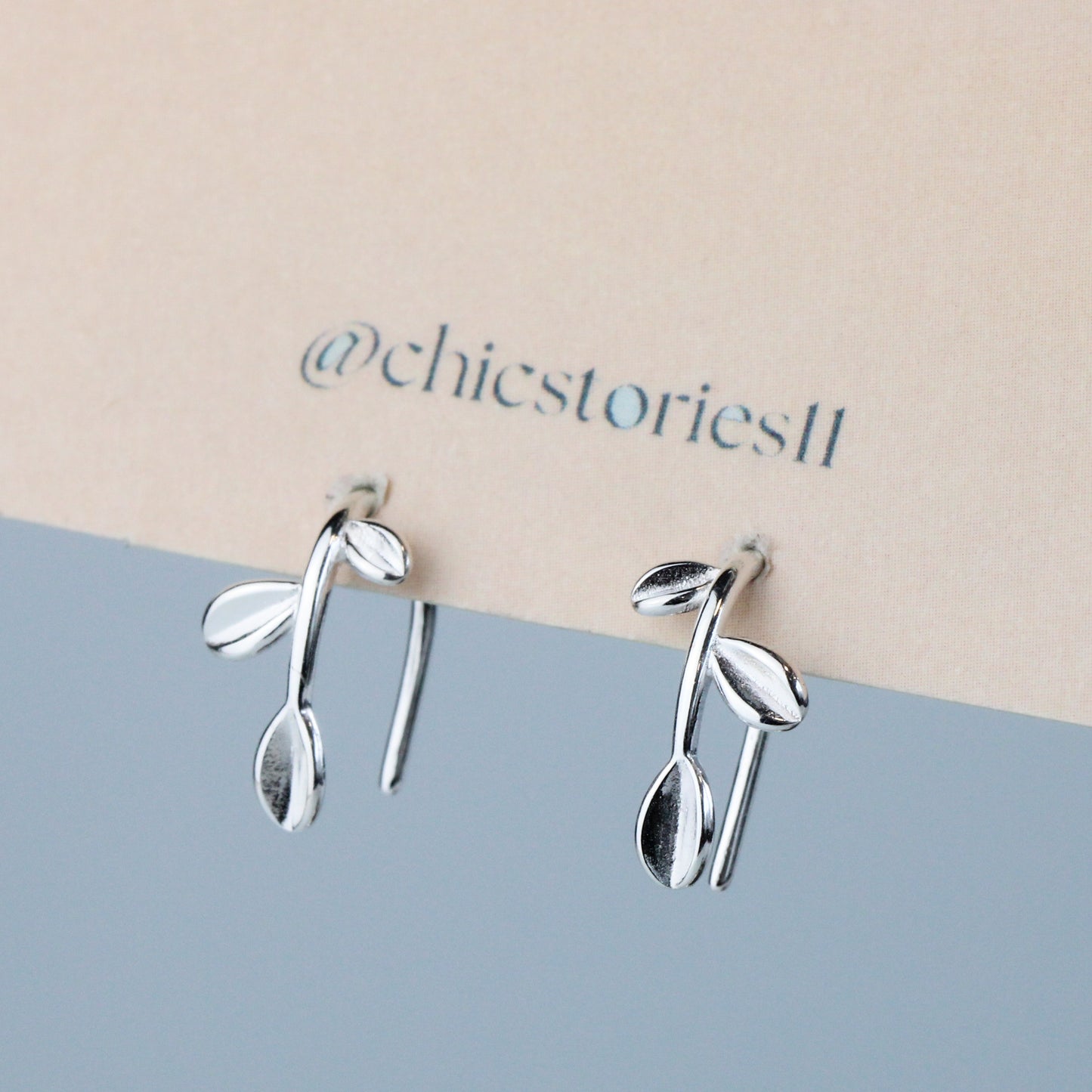 Dainty Leaf Hook Back Earrings