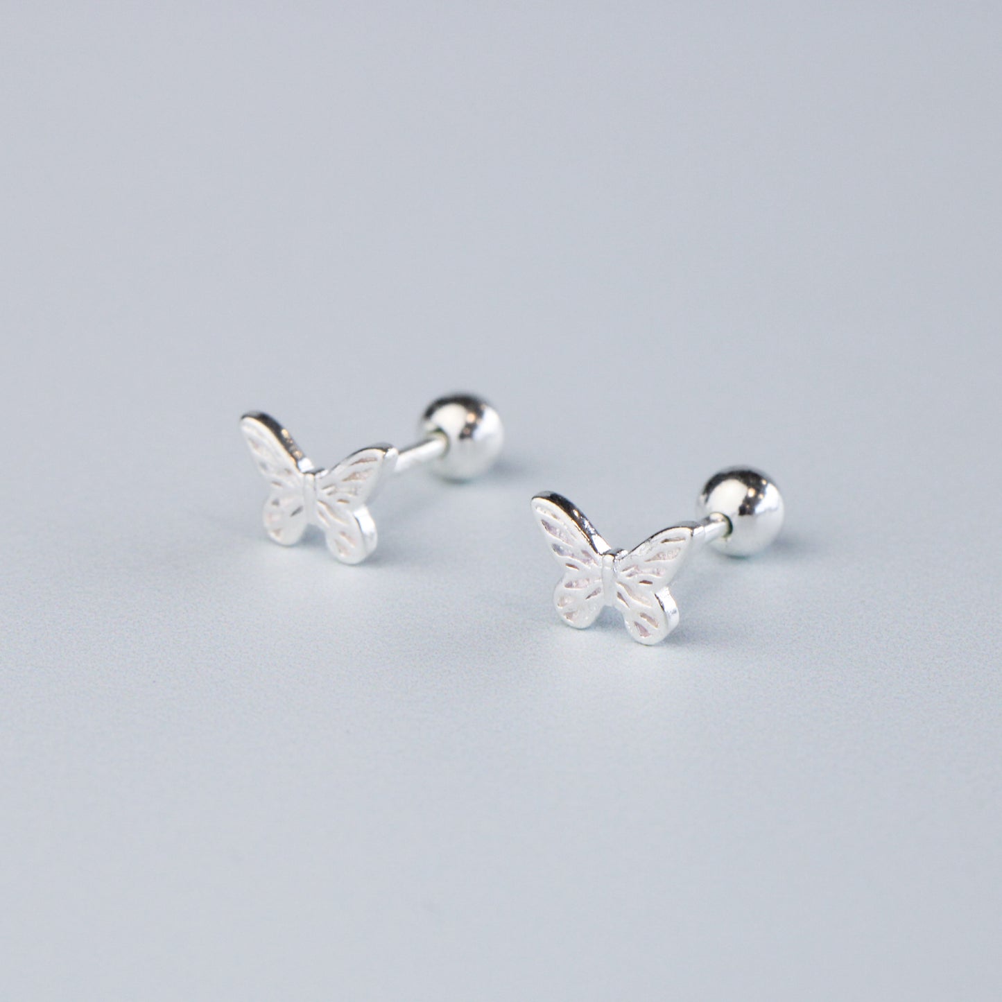 Butterfly Screw Back Stud Earrings