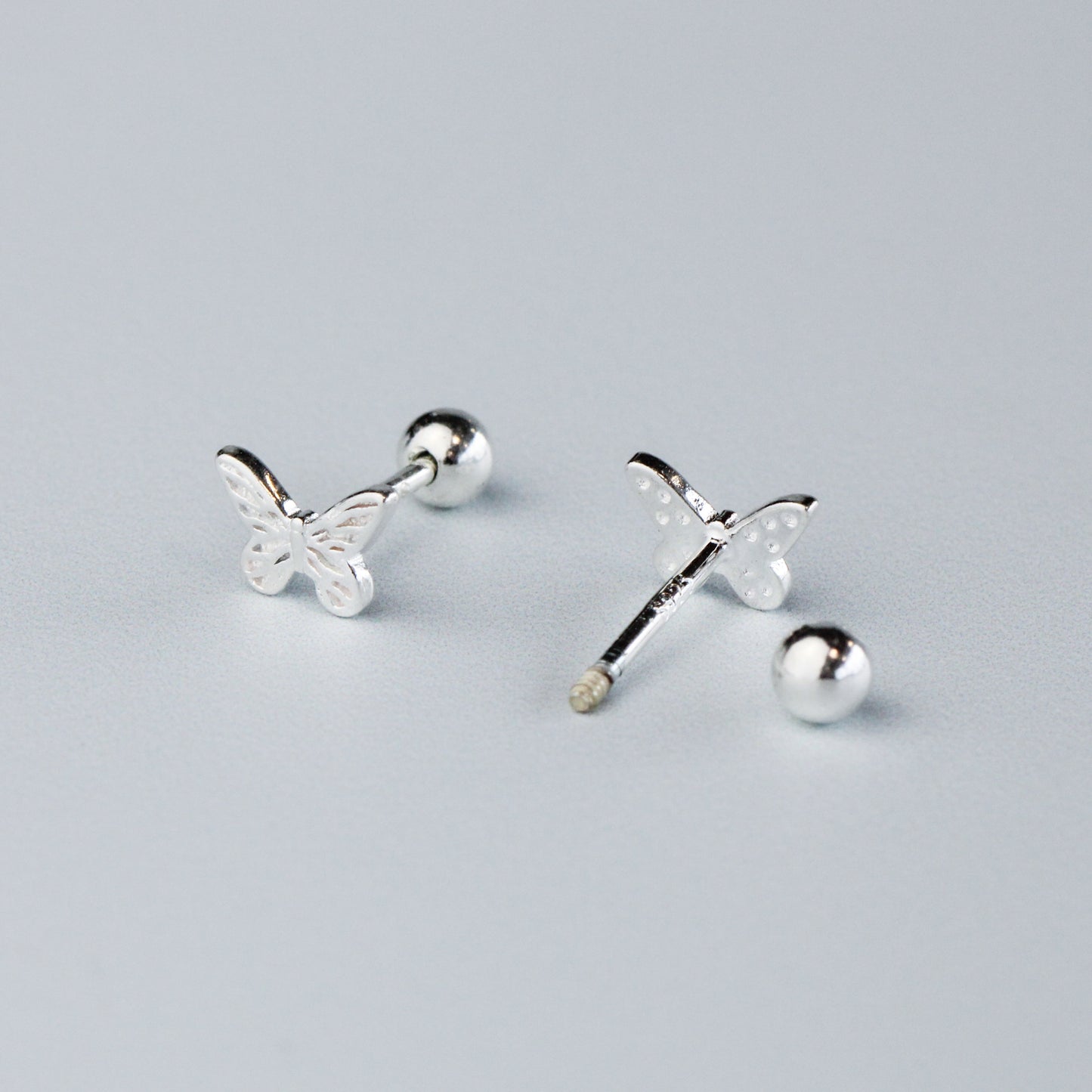 Butterfly Screw Back Stud Earrings
