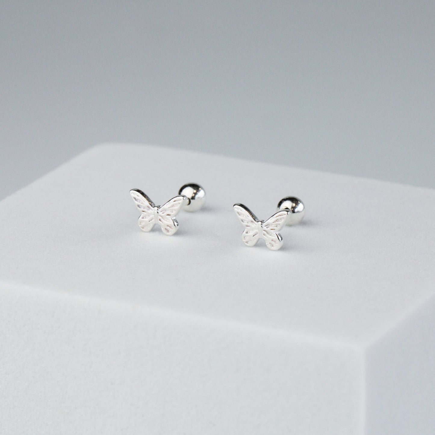 Butterfly Screw Back Stud Earrings