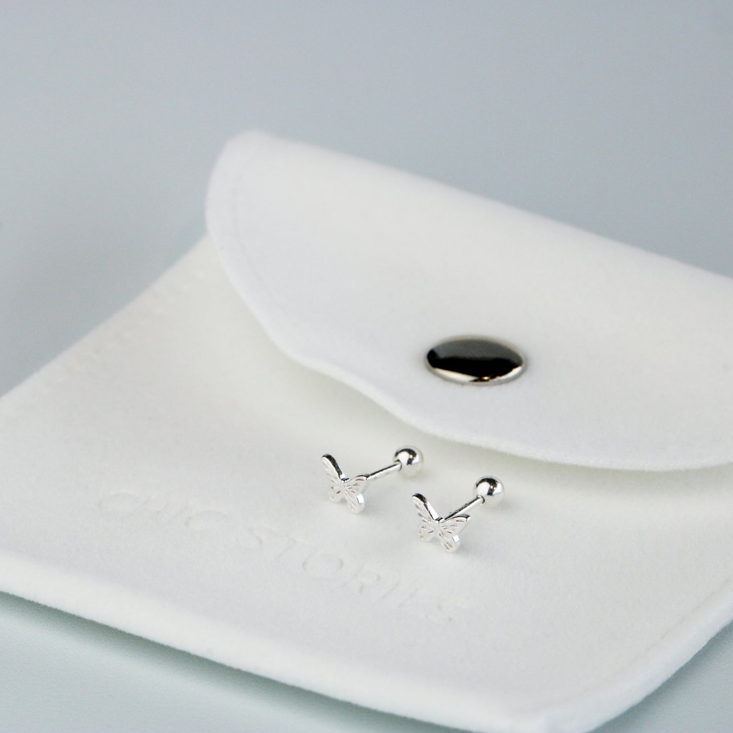Butterfly Screw Back Stud Earrings