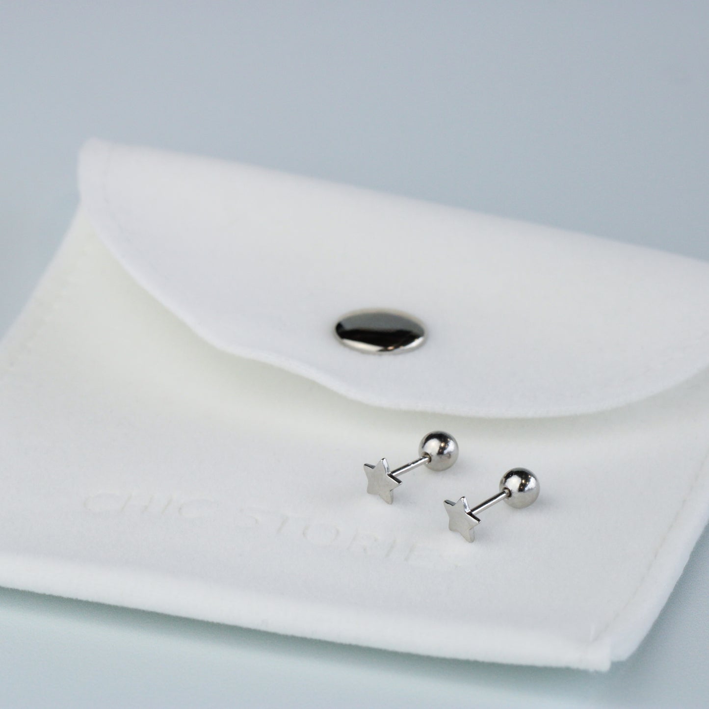 Star Screw Back Earrings