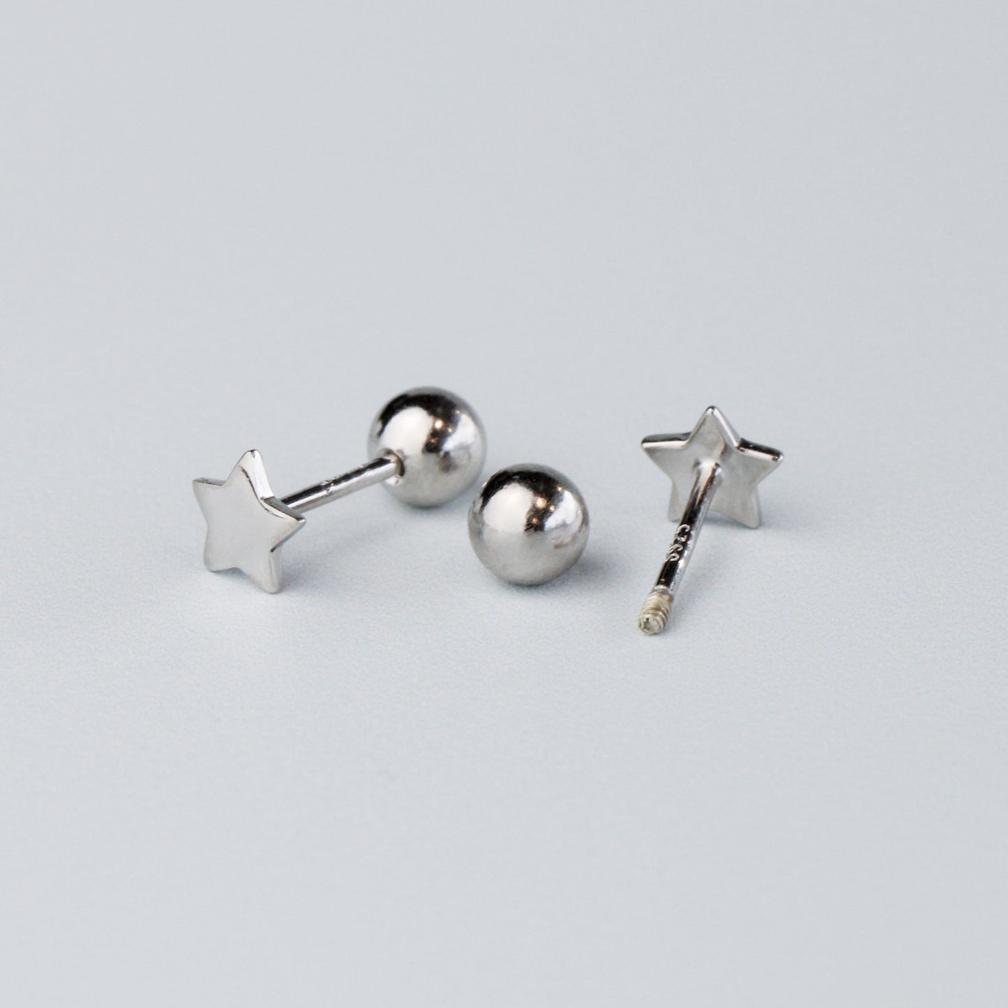 Star Screw Back Earrings