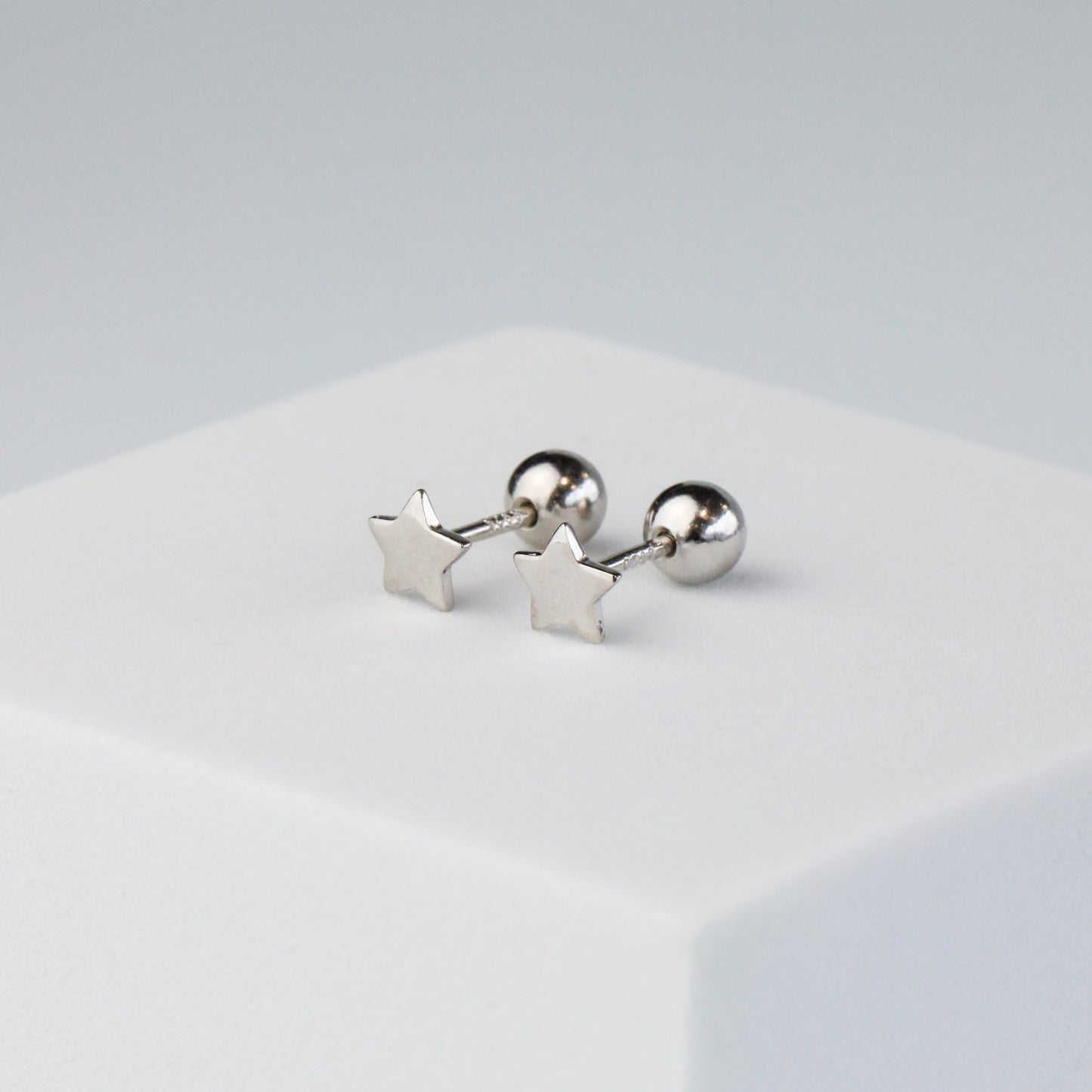 Star Screw Back Earrings