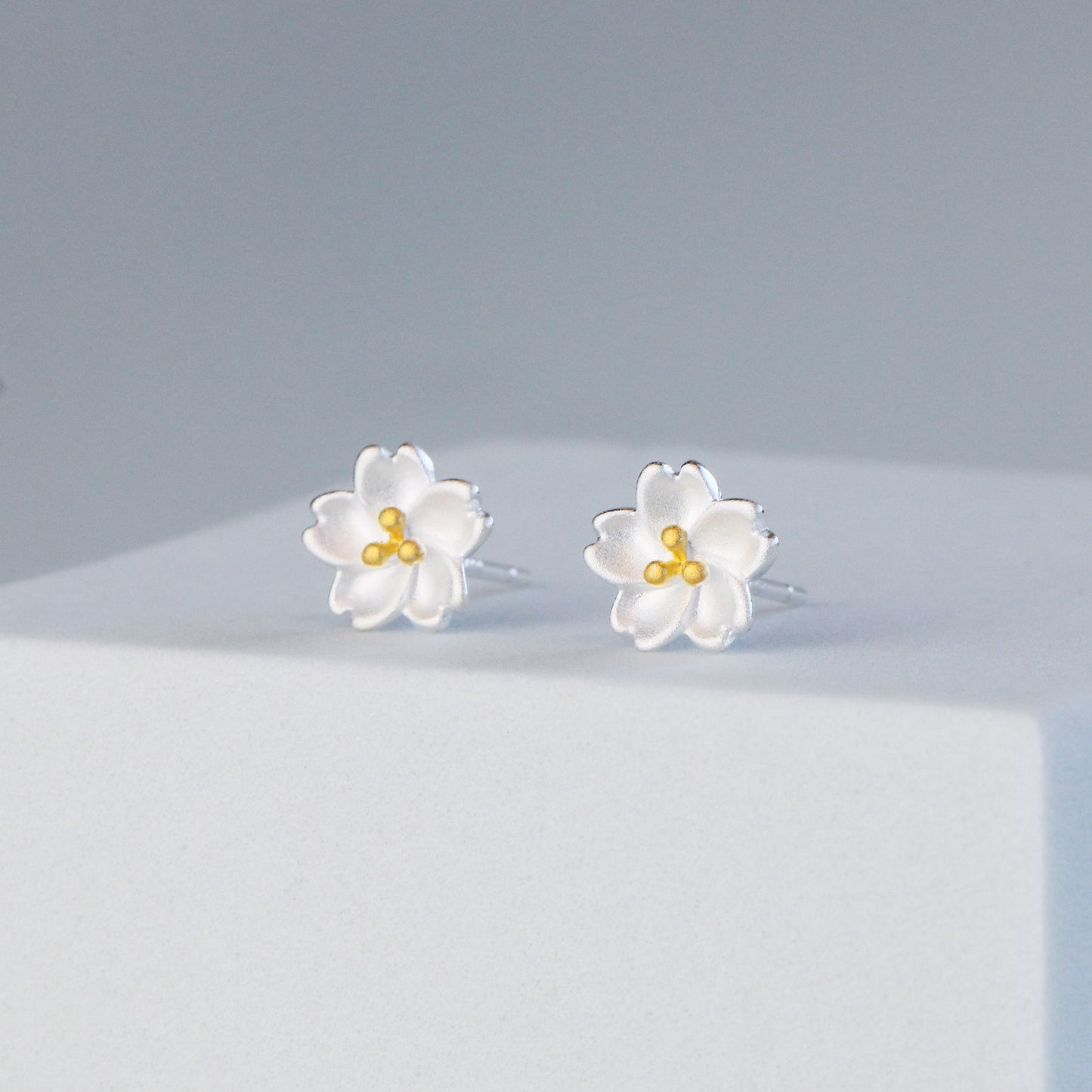 Sakura Flower Stud Earrings