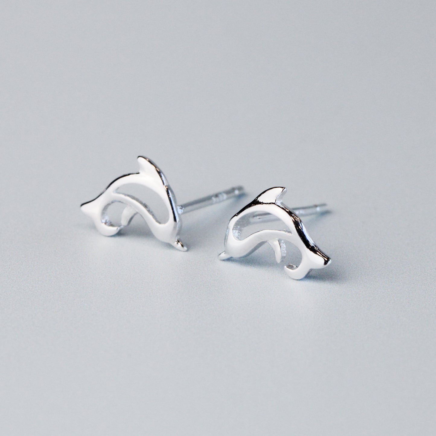 Tiny Dolphin Stud Earrings