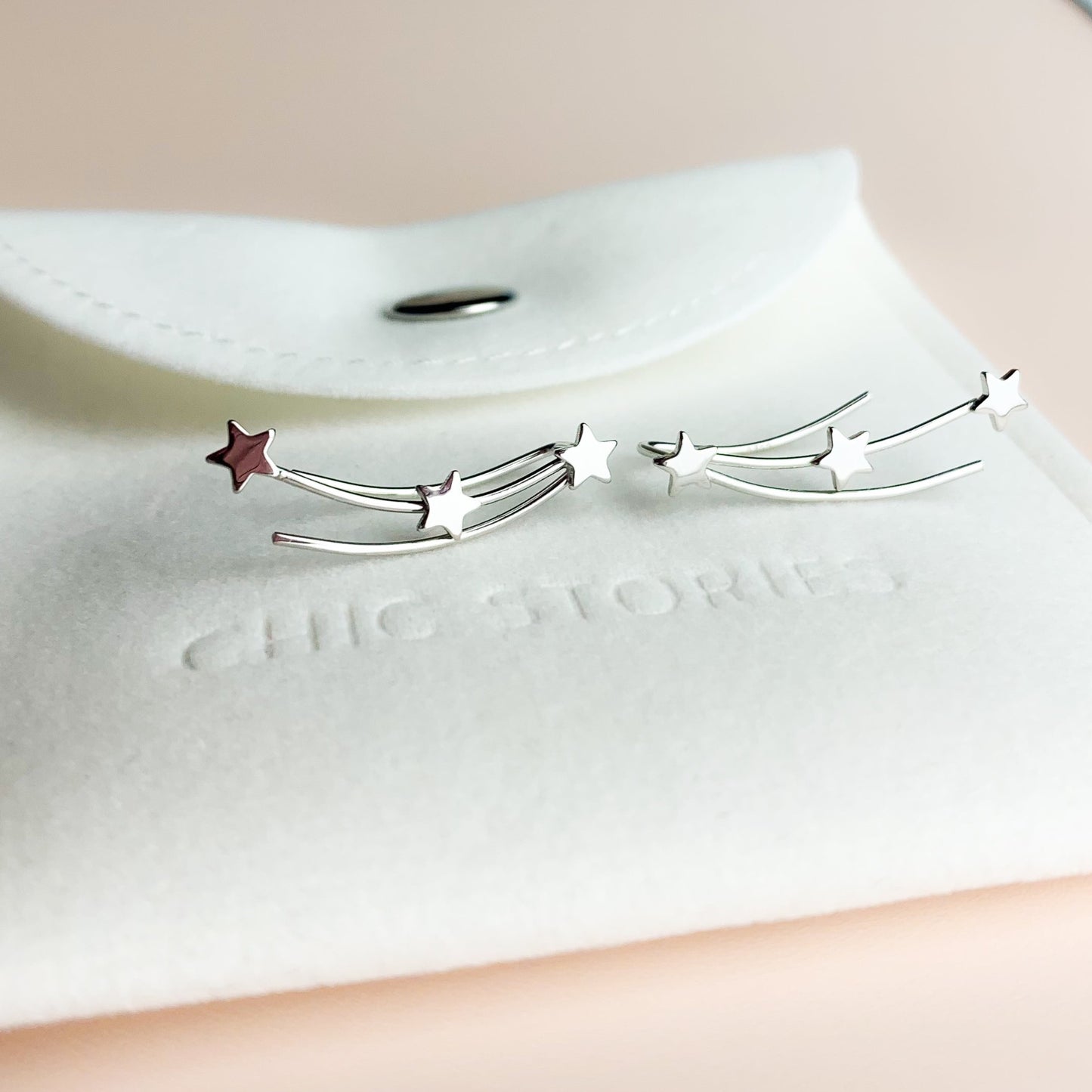 Shooting Star Ear Climber Earrings