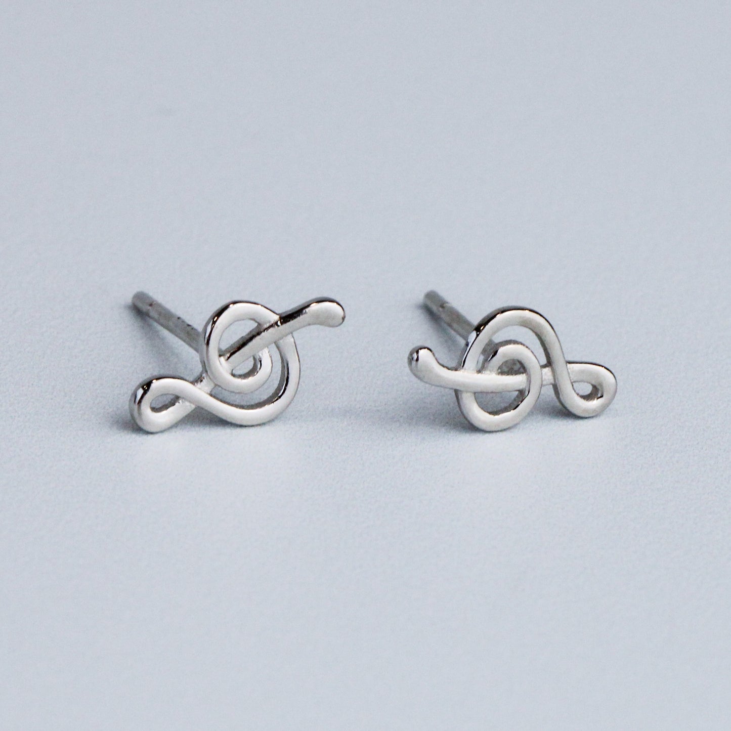 Treble Clef Stud Earrings