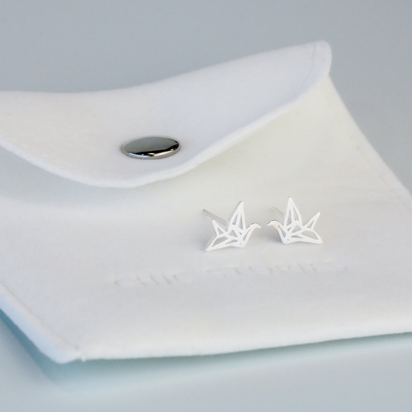 Origami Crane Stud Earrings