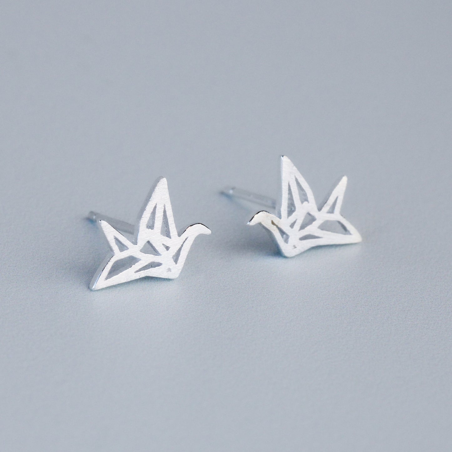 Origami Crane Stud Earrings