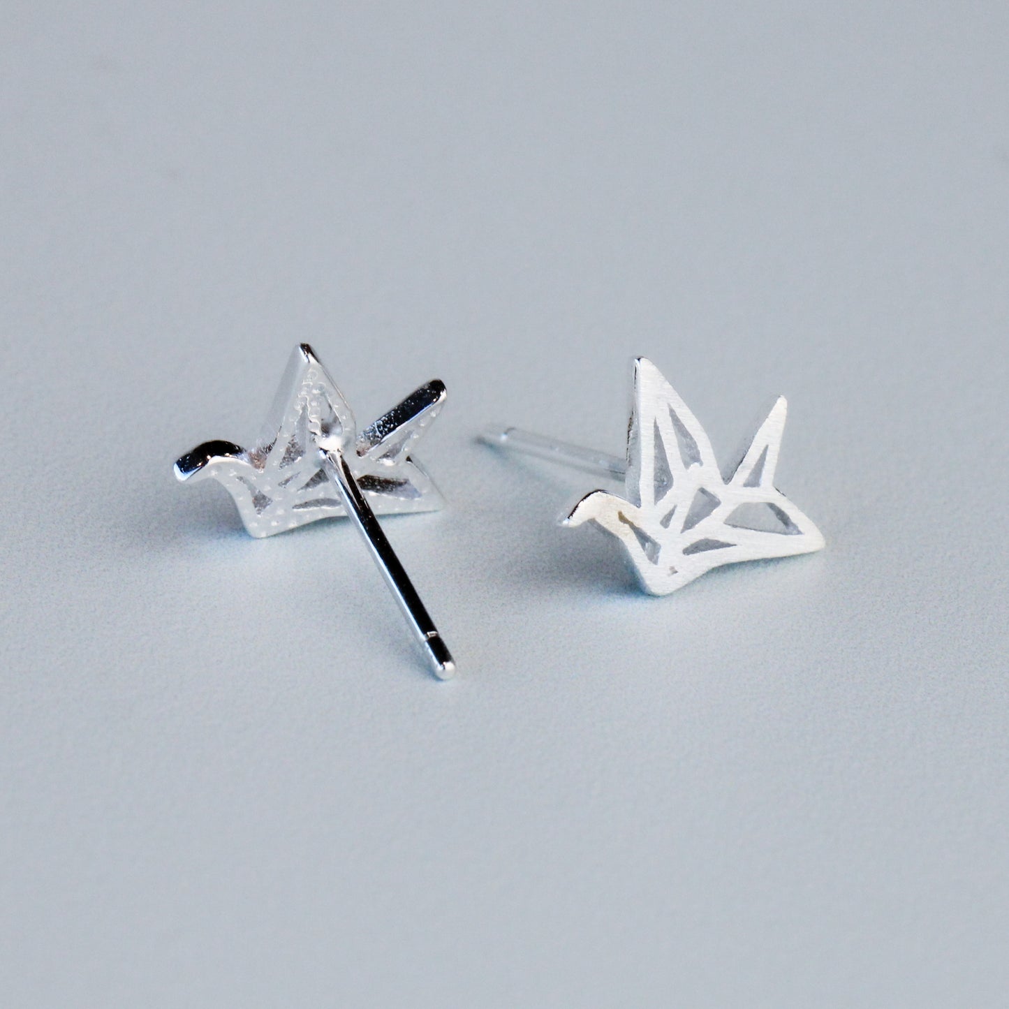Origami Crane Stud Earrings