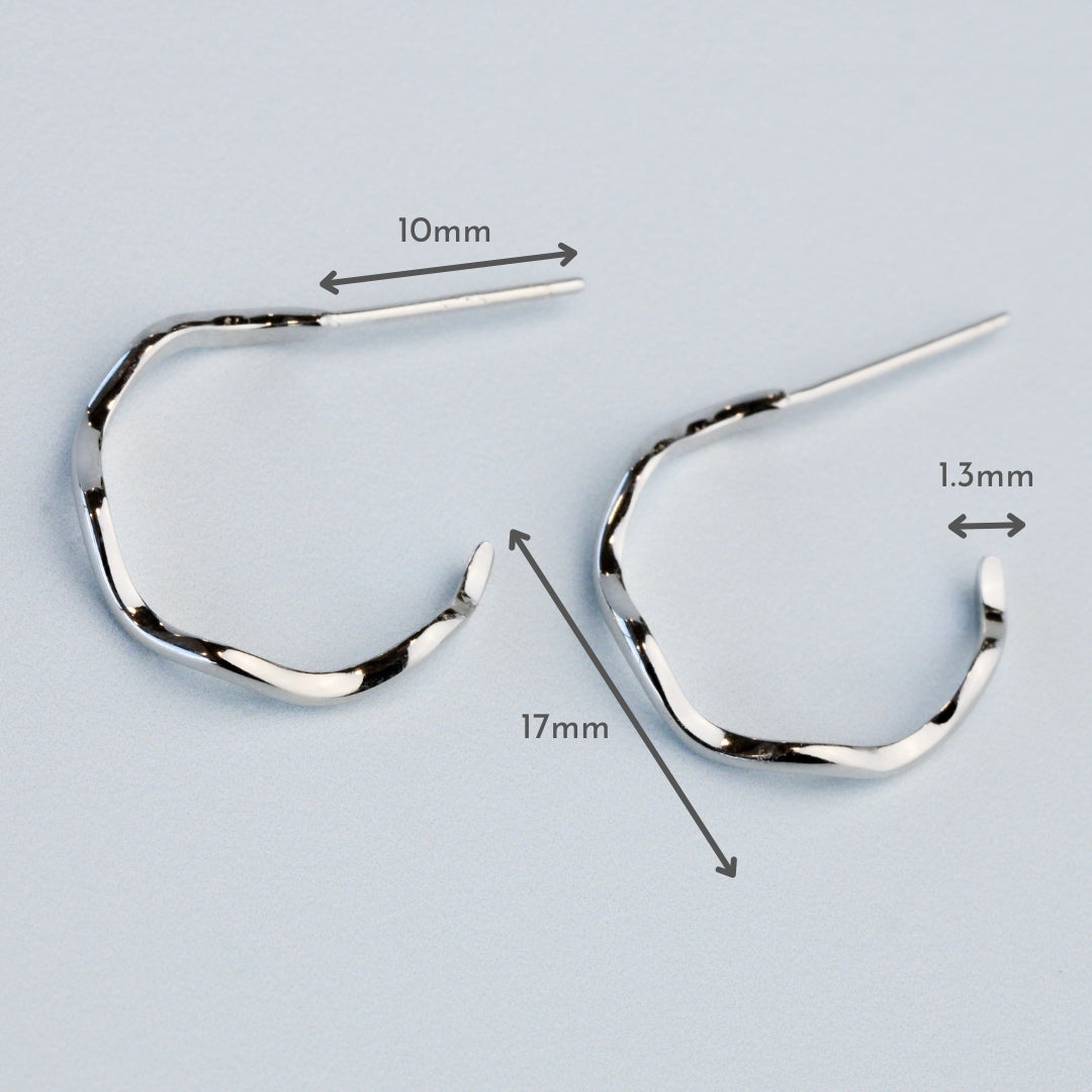 Wavy Open Hoop Earrings